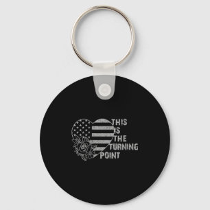 Womens This Is The Turning Int Tee Usa Flag For Me Keychain