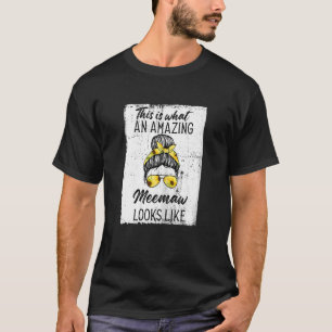 Womens This Is What An Amazing Meemaw Looks Like M T-Shirt