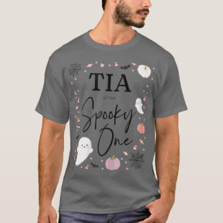 Womens Tia of the Spooky One Girl First Birthday P T-Shirt