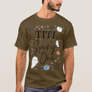 Womens Titi of the Spooky One First Birthday Blue T-Shirt