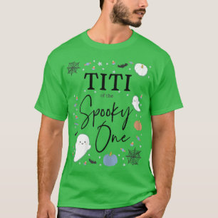 Womens Titi of the Spooky One First Birthday Blue T-Shirt