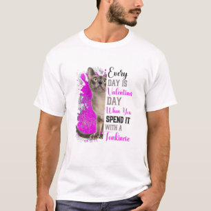 Womens Tonkinese Cat Mom Valentines Day Cat Mama M T-Shirt