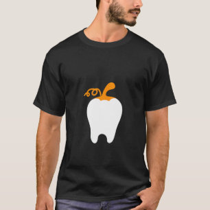Womens Tooth Pumpkin Dental Mom Easy Halloween Cos T-Shirt