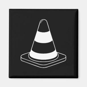 Womens Traffic Cone Street Workers Lazy Halloween Magnet