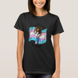 Womens Transgender Sagittarius Queen Black Womens T-Shirt