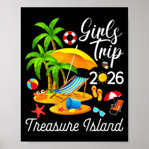 Women's treasure island florida summer tropical poster