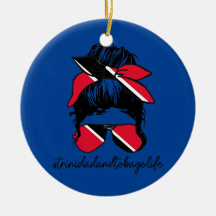 Womens Trinidad Tobago Life Trinidadian Flag Ceramic Ornament