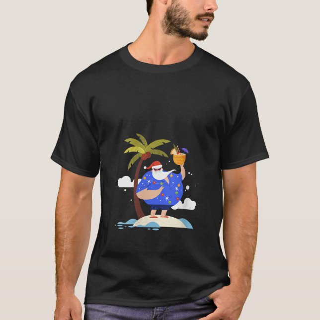 Womens Tropical Beach Summer Christmas Vacation Sa T-Shirt (Front)