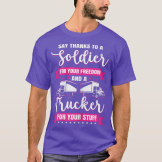 Womens Trucking Country Trucker Diesel Freight Tru T-Shirt