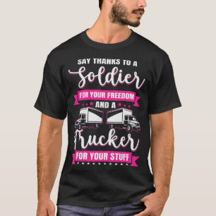 Womens Trucking Country Trucker Diesel Freight Tru T-Shirt