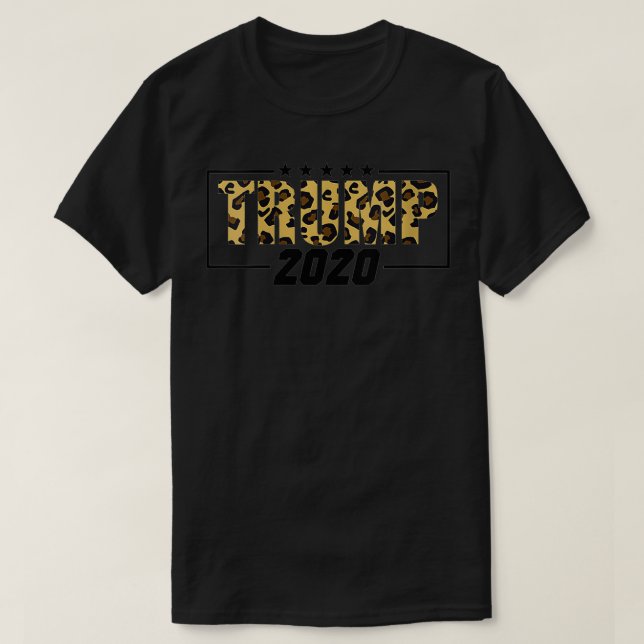 Womens Trump 2020 Leopard Cheetah Pattern Vote Pre T-Shirt (Design Front)