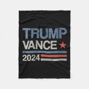 Womens Trump Vance 2024 President Trump Supporter Fleece Blanket