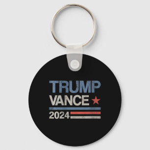 Womens Trump Vance 2024 President Trump Supporter Keychain