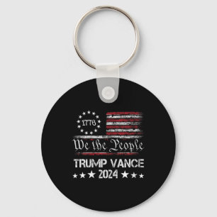 Womens Trump Vance 2024 President Trump Supporter Keychain