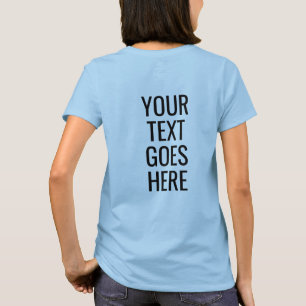 Womens TShirts Back Side Print Template Light Blue