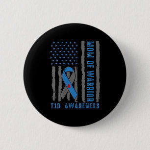 Womens Type 1 Diabetes Awareness T1d Warrior Type  2 Inch Round Button