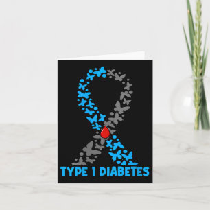 Womens Type 1 Diabetes V-neck  Card