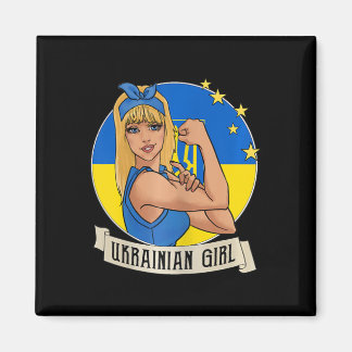 Womens Ukrainian Girl Ukraine Flag Merchandise Ukr Magnet
