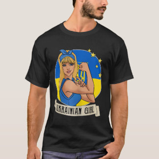 Womens Ukrainian Girl Ukraine Flag Merchandise Ukr T-Shirt