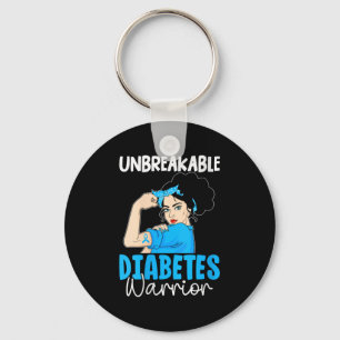 Womens Unbreakable Diabetes Warrior V-neck Keychain