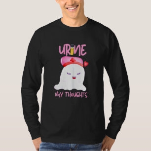 Womens Urine My Thoughts Cute Nurse Love Heart Va T-Shirt