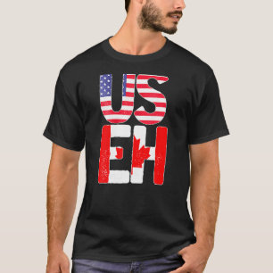 Womens Useh American Pride Canadian Maple Leaf Cou T-Shirt