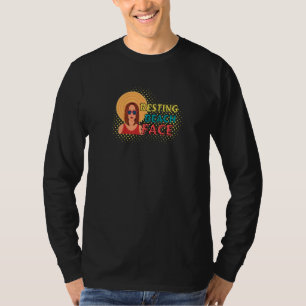 Womens Vacay Mode Resting Beach Face Summer Vibes  T-Shirt