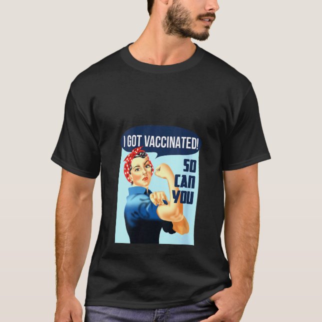 Womens Vaccinated, A  That Encourages To Undergo V T-Shirt (Front)