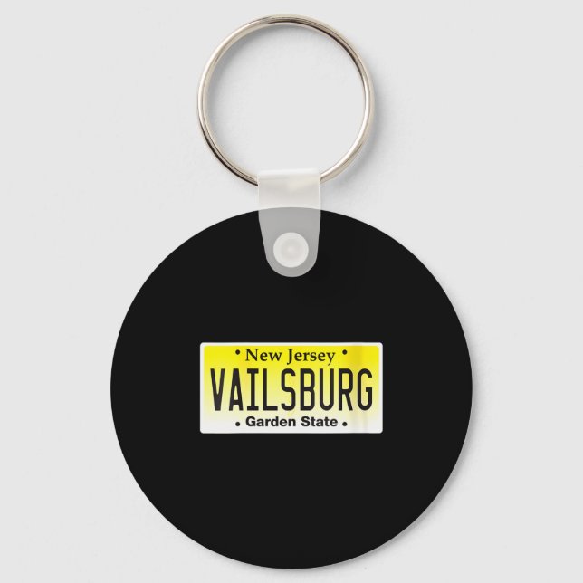 Womens Vailsburg Newark Nj City New Jersey License Keychain (Front)