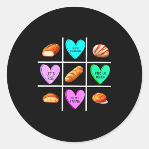 Women's valentine sourdough baker dealer bread classic round sticker