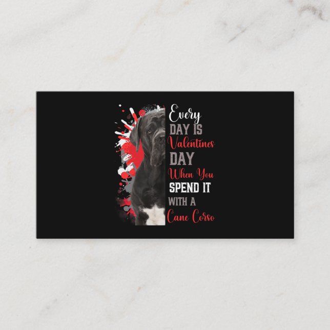 Womens Valentines Day Cane Corso Mom Mother Large  Business Card (Front)