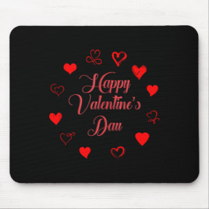 Womens Valentine's Day Love Heart Printed Casual G Mouse Pad