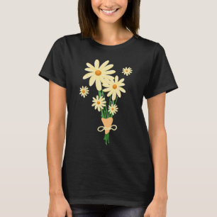 Womens Valentine's Day Pickleball Flower Bouquet P T-Shirt