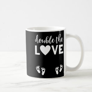 Womens Valentines Day Twin Pregnancy Announcemen V Coffee Mug