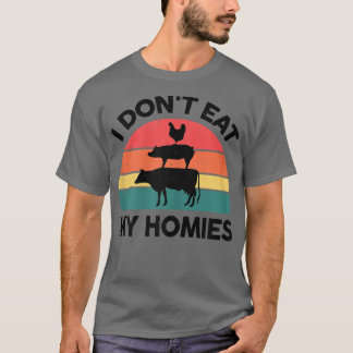 Womens Vegan-Shirt I Don't Eat My Homies Vegetaria T-Shirt