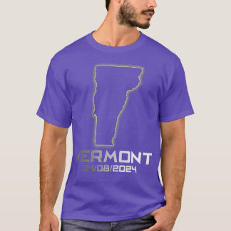Womens Vermont America Astronomy otal Solar Eclips T-Shirt
