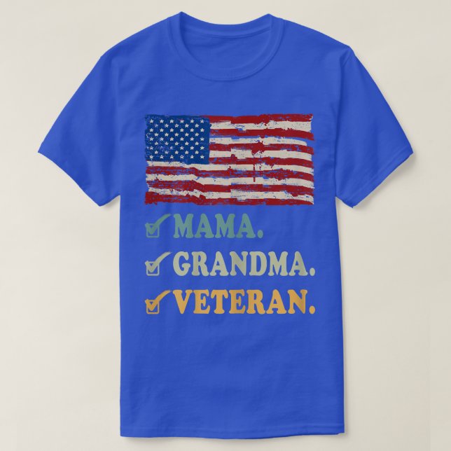 Womens Veterans Recognition Day Blessed Nana First T-Shirt (Design Front)