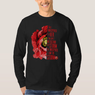 Womens, Veterans Red poppy, I am the storm, Inspir T-Shirt