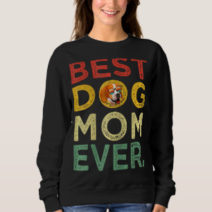 Womens Vintage Beagle Best Dog Mom Ever Sweatshirt