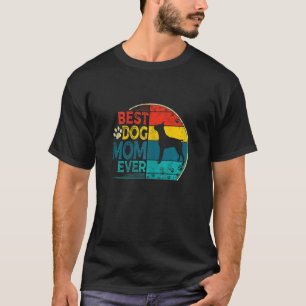 Womens Vintage Best Boxer Dog Mom Ever Mother's Da T-Shirt