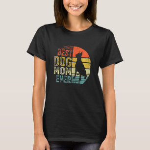 Womens Vintage Doberman Best Dog Mom Ever Mother's T-Shirt