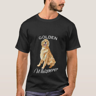 Womens Vintage Golden Retriever Whisperer Cute Dog T-Shirt