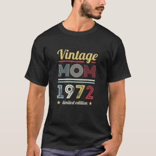 Womens Vintage Mom Born 1972 50Th Birthday Women R T-Shirt