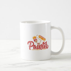 Womens Vintage Paintbrush And Roller Painter State Coffee Mug