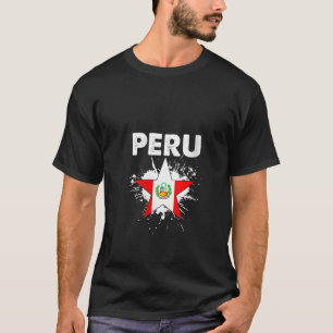 Womens Vintage Peru Flag Patriotic Peruvian Pride T-Shirt