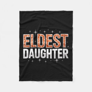 Womens Vintage Quote Eldest Daughter Fleece Blanket