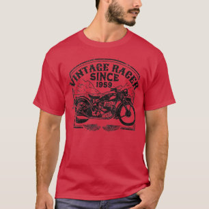 Womens Vintage Racer Since 1959 Retro Motorbike  M T-Shirt