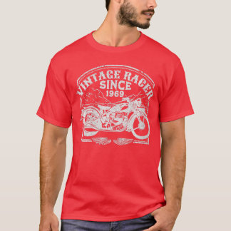 Womens Vintage Racer Since 1969 Retro Motorbike M T-Shirt