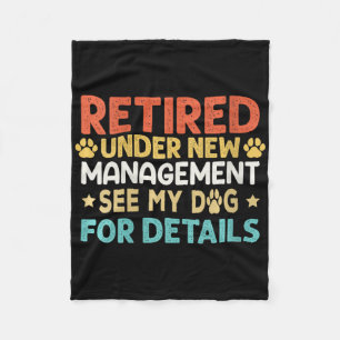 Womens Vintage Retired Under New Management See My Fleece Blanket