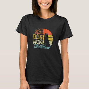 Womens Vintage Siberian Husky Best Dog Mom Ever Mo T-Shirt